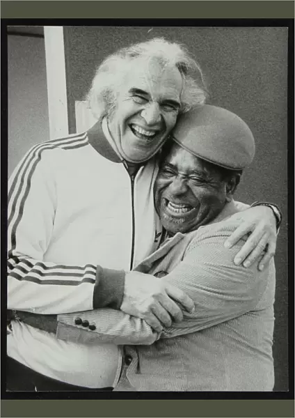 Dave Brubeck and Dizzy Gillespie at the Capital Radio Jazz Festival, Alexandra Palace, London, 1979