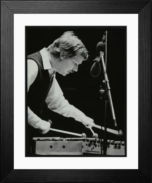Framed Print : Gary Burton playing the vibraphone at the Forum Theatre, Hatfield, Hertfordshire, 25 November 1980 Framed Print : Gary Burton playing the vibraphone at the Forum Theatre, Hatfield, Hertfordshire, 25 November 1980