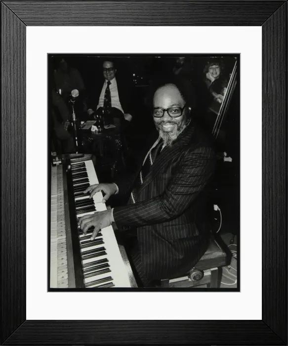 Framed Print : Roland Hanna at the piano, 1980. Artist: Denis Williams Framed Print : Roland Hanna at the piano, 1980. Artist: Denis Williams