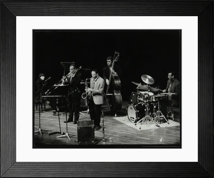 Framed Print : The JJ Johnson Quintet performing at the Hertfordshire Jazz Festival, St Albans Arena, 4 May 1993 Framed Print : The JJ Johnson Quintet performing at the Hertfordshire Jazz Festival, St Albans Arena, 4 May 1993