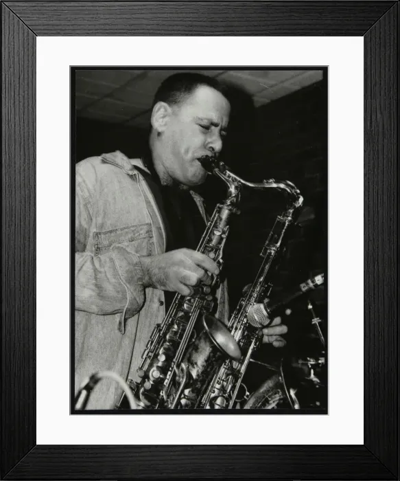 Framed Print : Gilad Atzmon playing tenor saxophones at The Fairway, Welwyn Garden City, Hertfordshire, 1996 Framed Print : Gilad Atzmon playing tenor saxophones at The Fairway, Welwyn Garden City, Hertfordshire, 1996