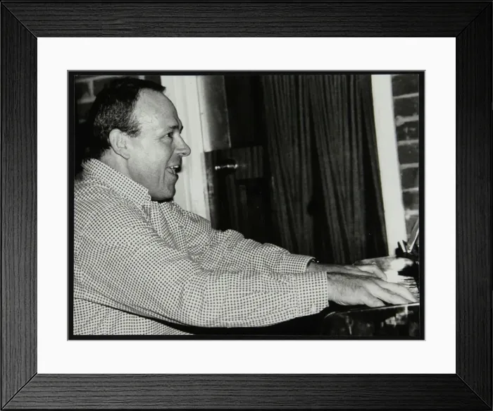 Framed Print : Ted Beament on piano at The Fairway, Welwyn Garden City, Hertfordshire, 28 November 1993 Framed Print : Ted Beament on piano at The Fairway, Welwyn Garden City, Hertfordshire, 28 November 1993