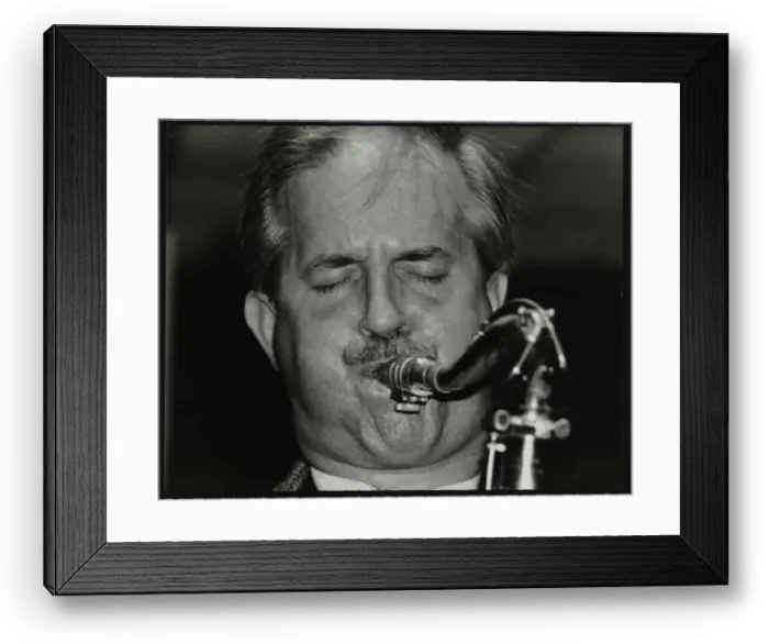 Framed Print : Tenor saxophonist Scott Hamilton playing at The Fairway, Welwyn Garden City, Hertfordshire, 1997 Framed Print : Tenor saxophonist Scott Hamilton playing at The Fairway, Welwyn Garden City, Hertfordshire, 1997