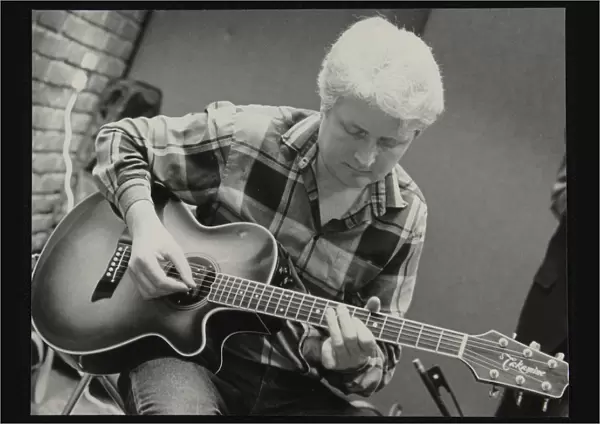 Guitarist Dave Cliff playing at The Fairway, Welwyn Garden City, Hertfordshire, 28 April 1991