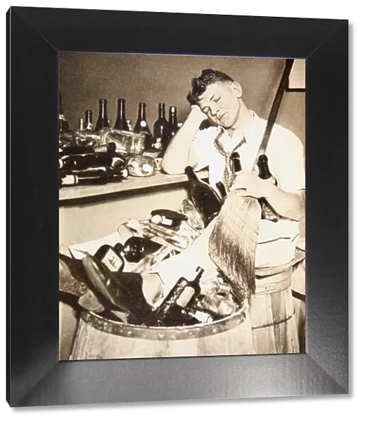 Drink gets the better of a young man, USA, 1933