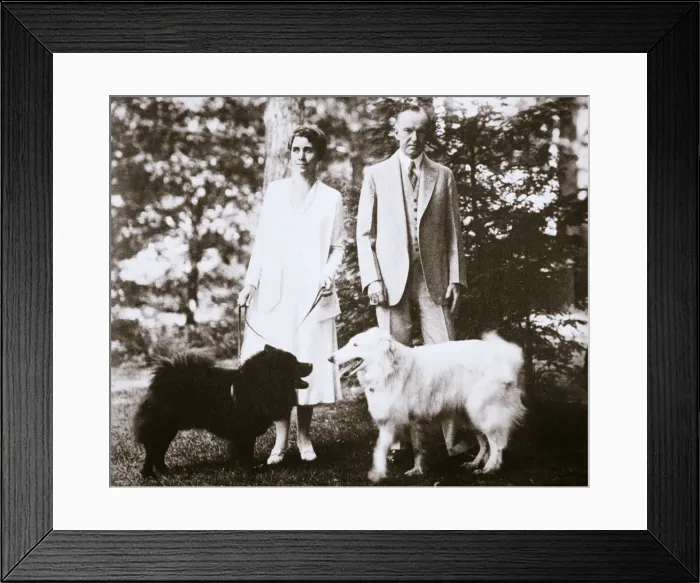 Framed Print : Calvin Coolidge, 30th President of the United States, and his wife, 1920s or early 1930s Framed Print : Calvin Coolidge, 30th President of the United States, and his wife, 1920s or early 1930s