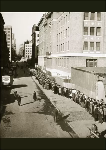The breadline, a visible sign of poverty during the Great Depression, USA, 1930s Artist