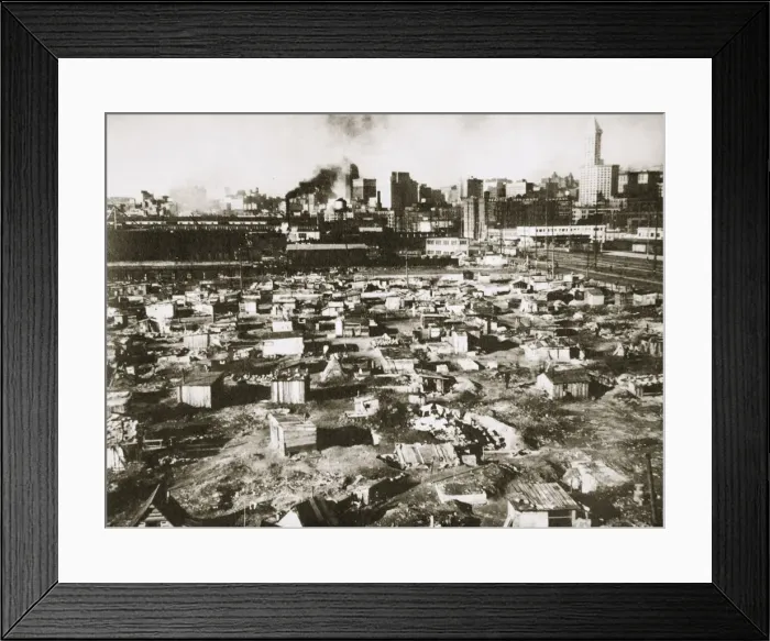 Framed Print : A Hooverville on waterfront of Seattle, Washington, USA, Great Depression, March 1933 Framed Print : A Hooverville on waterfront of Seattle, Washington, USA, Great Depression, March 1933