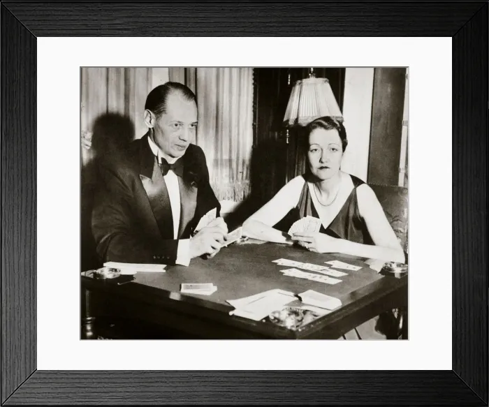 Framed Print : Mr and Mrs Ely Culbertson, American contract bridge players, 1931 Framed Print : Mr and Mrs Ely Culbertson, American contract bridge players, 1931