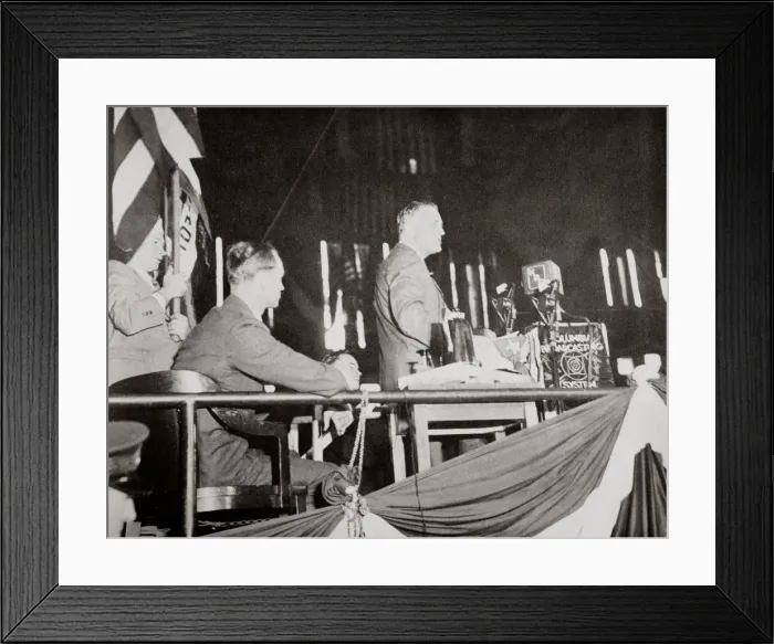 Framed Print : Franklin D Roosevelt at the Democratic Party Convention, Chicago, Illinois, USA, 1933 Framed Print : Franklin D Roosevelt at the Democratic Party Convention, Chicago, Illinois, USA, 1933
