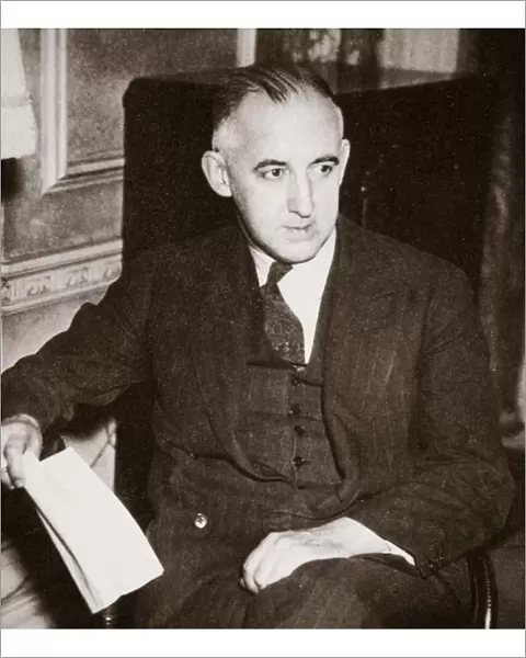 Professor Raymond Moley, American academic and writer, 1930s