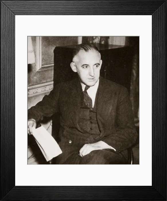 Framed Print : Professor Raymond Moley, American academic and writer, 1930s Framed Print : Professor Raymond Moley, American academic and writer, 1930s