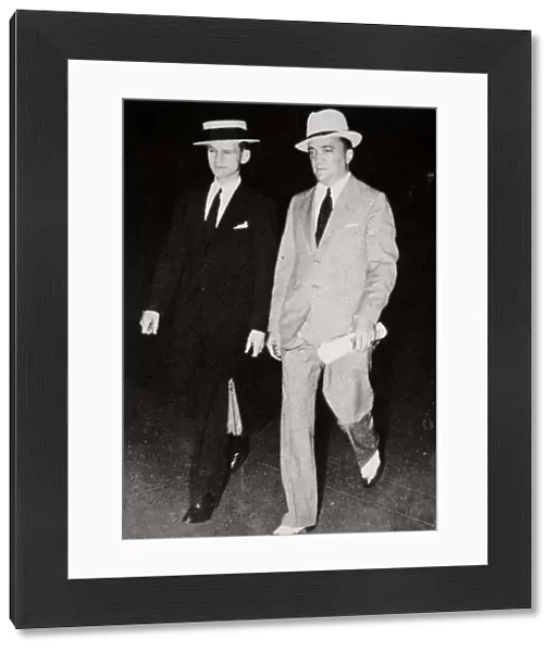 J Edgar Hoover, chief of the FBI, with head of the Chicago office Melvin Purvis, USA, mid 1930s