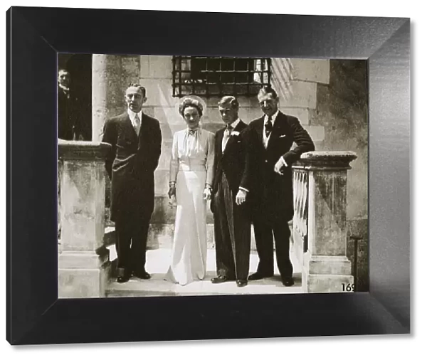 The wedding party at the marriage of the Duchess and Duke of Windsor, France, 3 June 1937
