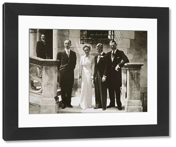 The wedding party at the marriage of the Duchess and Duke of Windsor, France, 3 June 1937