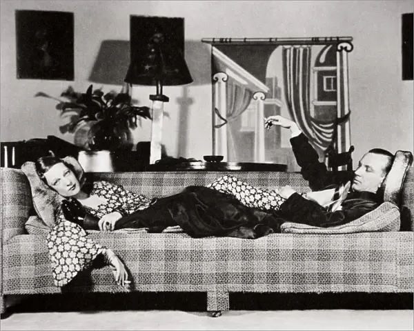 Noel Coward and Gertrude Lawrence in a scene from Private Lives, New York, USA, 1931