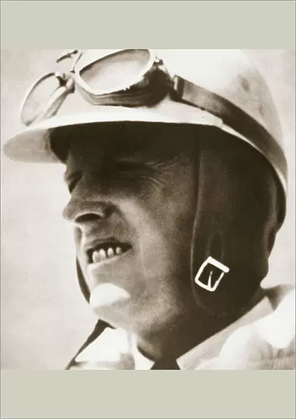 Sir Henry Segrave, American-born British world speed record driver, 1930