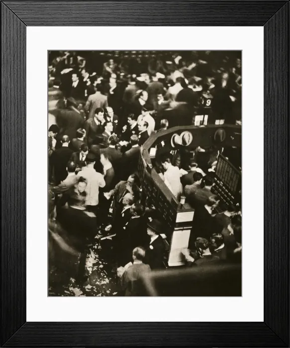 Framed Print : Trading Post 9, New York Stock Exchange, USA, early 1930s Framed Print : Trading Post 9, New York Stock Exchange, USA, early 1930s
