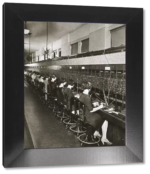 Inside a New York telephone exchange, USA, early 1930s