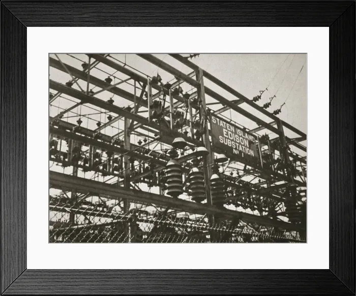 Framed Print : Electrical substation Number 1 on Staten Island, New York, USA, early 1930s. Artist Framed Print : Electrical substation Number 1 on Staten Island, New York, USA, early 1930s. Artist