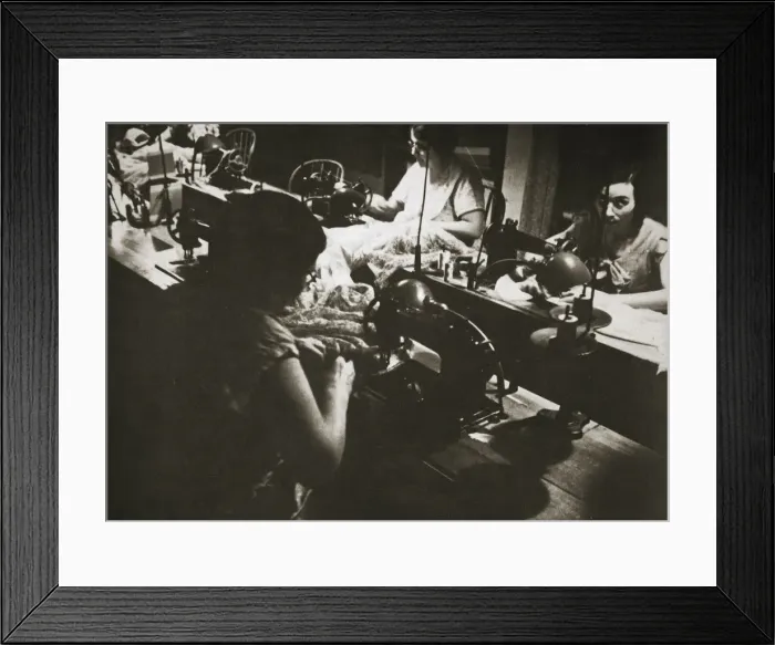 Framed Print : Female workers at a negligee factory in midtown Manhattan, New York, USA, 1920s. Artist Framed Print : Female workers at a negligee factory in midtown Manhattan, New York, USA, 1920s. Artist