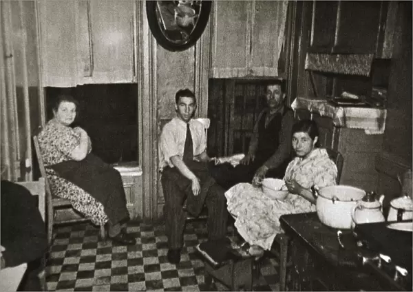 Residents of a tenement, Henry Street, Lower East Side, Manhattan, New York, USA, early 1930s