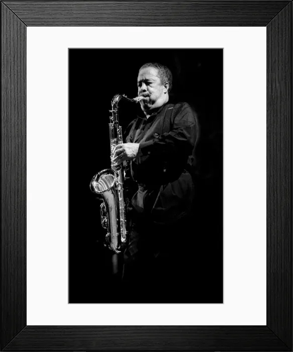 Framed Print : Johnny Griffin, Brecon Jazz Festival, Powys, Wales. Artist: Brian O Connor Framed Print : Johnny Griffin, Brecon Jazz Festival, Powys, Wales. Artist: Brian O Connor