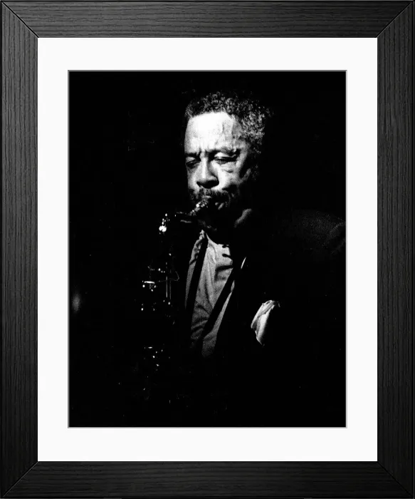 Framed Print : Johnny Griffin, Ronnie Scotts, London. Artist: Brian O Connor Framed Print : Johnny Griffin, Ronnie Scotts, London. Artist: Brian O Connor