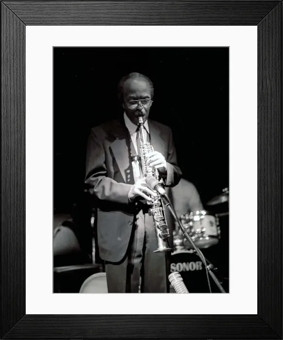 Framed Print : Jimmy Heath, Ronnie Scotts, London. Artist: Brian O Connor Framed Print : Jimmy Heath, Ronnie Scotts, London. Artist: Brian O Connor