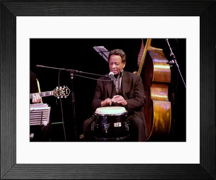 Framed Print : Frank Holder, Guyanan jazz singer and percussionist, The Hawth Theatre, Crawley, West Sussex Framed Print : Frank Holder, Guyanan jazz singer and percussionist, The Hawth Theatre, Crawley, West Sussex