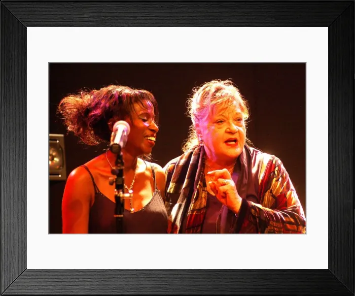Framed Print : Lynieve Austin with Sylvia Syms, The Warehouse, Croydon, London Framed Print : Lynieve Austin with Sylvia Syms, The Warehouse, Croydon, London