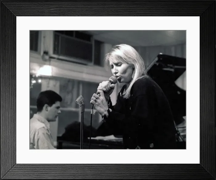 Framed Print : Tina May, Tenor Clef, 1991. Artist: Brian O Connor Framed Print : Tina May, Tenor Clef, 1991. Artist: Brian O Connor