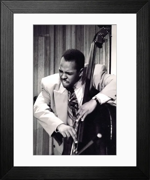 Framed Print : Christian McBride, Tenor Clef, 1992. Artist: Brian O Connor Framed Print : Christian McBride, Tenor Clef, 1992. Artist: Brian O Connor