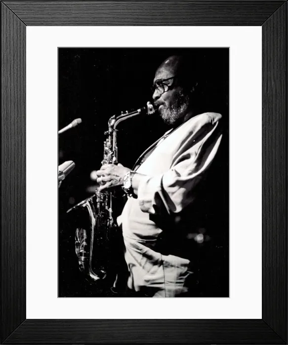 Framed Print : James Moody, Ronnie Scotts, London, 1988. Artist: Brian O Connor Framed Print : James Moody, Ronnie Scotts, London, 1988. Artist: Brian O Connor