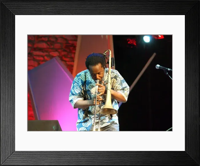 Framed Print : Dennis Rollins, Brecon Jazz Festival, Powys, Wales, 2009. Artist: Brian O Connor Framed Print : Dennis Rollins, Brecon Jazz Festival, Powys, Wales, 2009. Artist: Brian O Connor