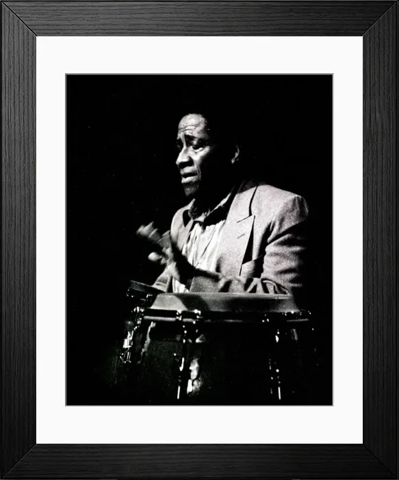 Framed Print : Mongo Santamaria, Ronnie Scotts, London, 1990. Artist: Brian O Connor Framed Print : Mongo Santamaria, Ronnie Scotts, London, 1990. Artist: Brian O Connor