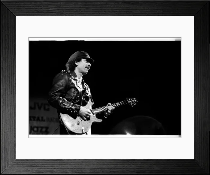 Framed Print : Carlos Santana, Royal Festival Hall, London, 1988. Artist: Brian O Connor Framed Print : Carlos Santana, Royal Festival Hall, London, 1988. Artist: Brian O Connor