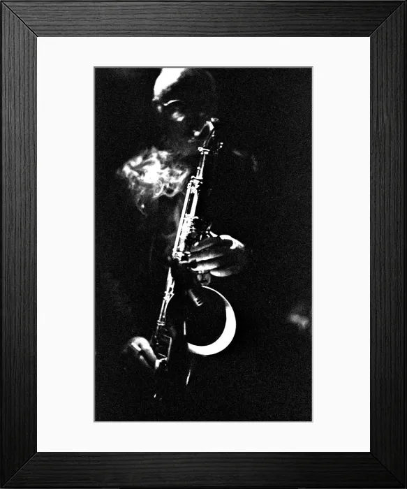 Framed Print : Ronnie Scott, Ronnie Scotts, London, 1988. Artist: Brian O Connor Framed Print : Ronnie Scott, Ronnie Scotts, London, 1988. Artist: Brian O Connor