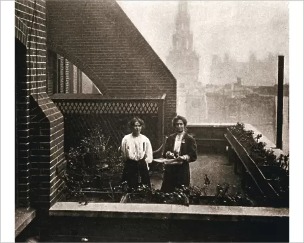 Emmeline and Christabel Pankhurst, British suffragettes, London, 12 October 1908