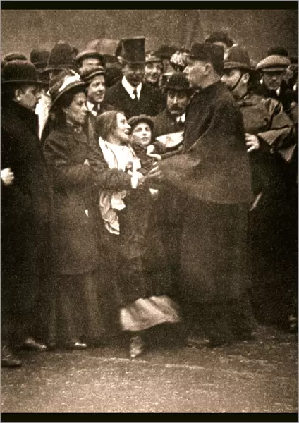 The arrest of suffragette Dora Marsden, 30 March 1909
