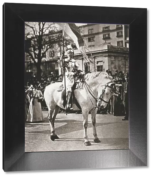 British suffragette Elsie Howey as Joan of Arc, London, 17 April 1909