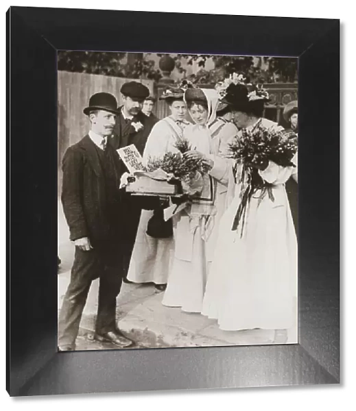 Christabel Pankhurst and Emmeline Pethick-Lawrence, British suffragettes, 18 September, 1908