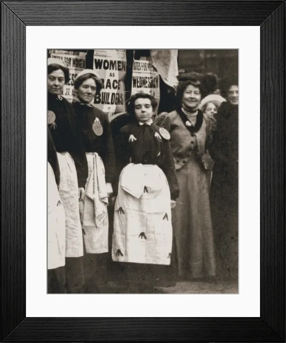 Framed Print : Ada Flatman, British suffragette, at a demonstration she organised in Liverpool, 1909 Framed Print : Ada Flatman, British suffragette, at a demonstration she organised in Liverpool, 1909
