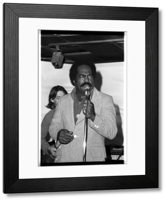 Framed Print : Jimmy Witherspoon, Ronnie Scotts, Soho, London, 1973. Artist: Denis Williams Framed Print : Jimmy Witherspoon, Ronnie Scotts, Soho, London, 1973. Artist: Denis Williams