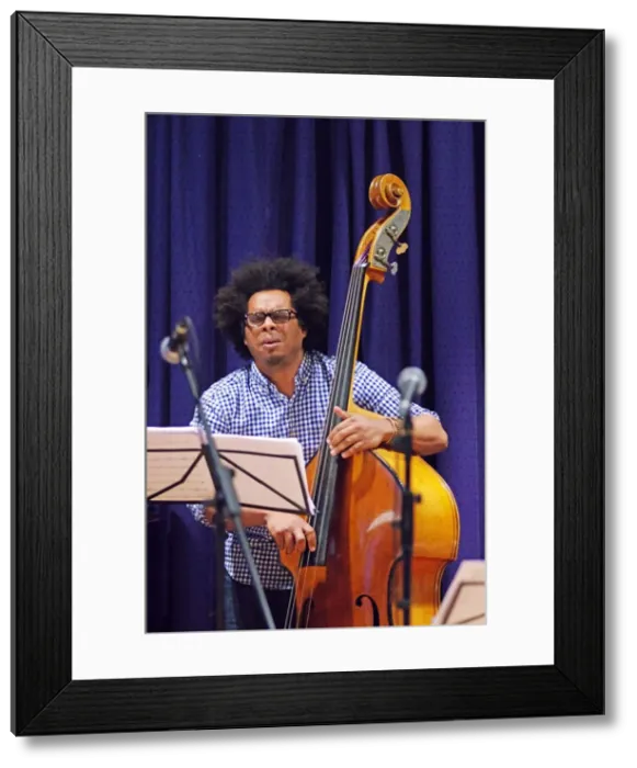 Framed Print : Rashaan Carter, Watermill Jazz Club, Dorking, Surrey, 2015. Artist: Brian O Connor Framed Print : Rashaan Carter, Watermill Jazz Club, Dorking, Surrey, 2015. Artist: Brian O Connor