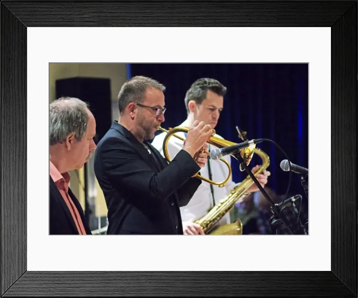 Framed Print : Ernie Hammes and Johannes Mueller, Watermill Jazz Club, Dorking, Surrey, 2015. Artist Framed Print : Ernie Hammes and Johannes Mueller, Watermill Jazz Club, Dorking, Surrey, 2015. Artist