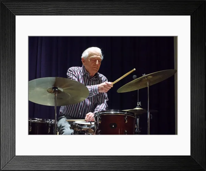 Framed Print : Tony Kinsey, Watermill Jazz Club, Dorking, Surrey, 2015. Artist: Brian O Connor Framed Print : Tony Kinsey, Watermill Jazz Club, Dorking, Surrey, 2015. Artist: Brian O Connor