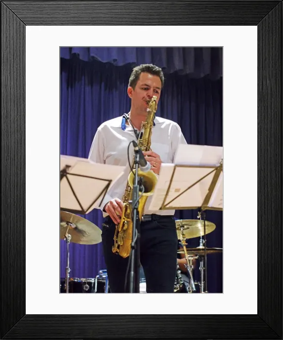 Framed Print : Johannes Mueller, Watermill Jazz Club, Dorking, Surrey, 2015. Artist: Brian O Connor Framed Print : Johannes Mueller, Watermill Jazz Club, Dorking, Surrey, 2015. Artist: Brian O Connor