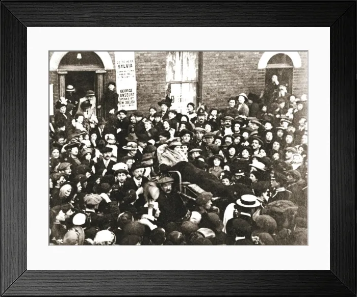 Framed Print : Sylvia Pankhurst, British suffragette, in a bath chair, London, June 1914. Artist Framed Print : Sylvia Pankhurst, British suffragette, in a bath chair, London, June 1914. Artist