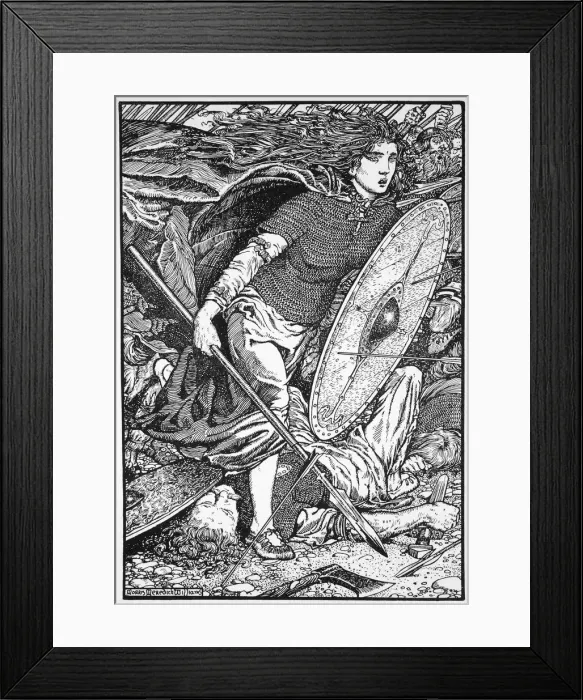 Framed Print : Lathgertha, 1913. Artist: Morris Meredith Williams Framed Print : Lathgertha, 1913. Artist: Morris Meredith Williams